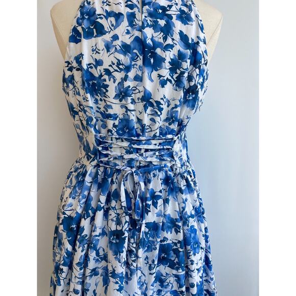 Linen Vibes Fit & Flare Midi Dress Floral sz XL - Picture 13 of 16